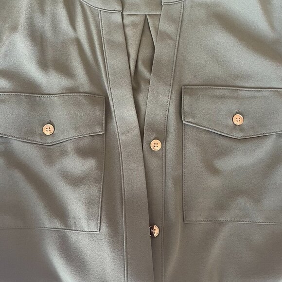 XOXO Olive Green Knee-Length Sleeveless Dress, Size S EUC - Picture 6 of 9